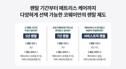 숙면을 위한 완벽한 선택, 코웨이침대렌탈